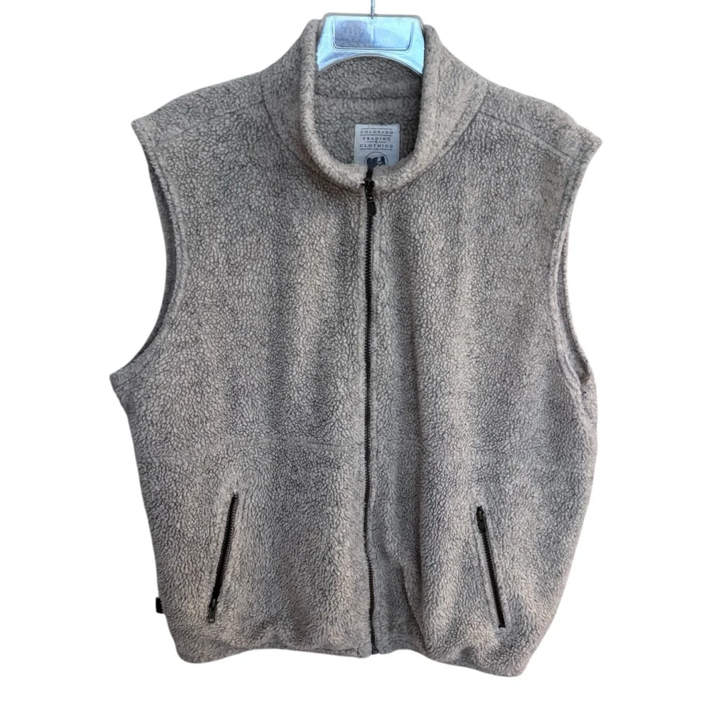 Colorado Trading & Clothing Vest Men's Fleece Charcoal Full Zip L